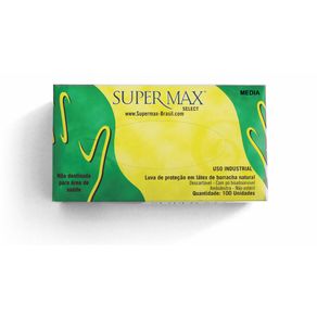 Supermax Luva Latex Industrial Tam. M C/100
