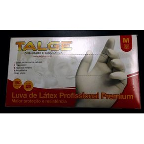 Talge Luva Latex Com Talco M Premium C/100