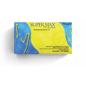 Supermax Luva Latex Proced. Tam P C/Po C/100