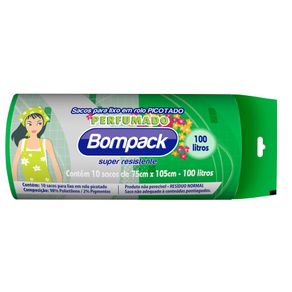 Bompack Saco P/Lixo Az 100Lt Moca Perfum C/10