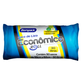 Bompack Saco P/Lixo Pr 30Lt Economico C/50