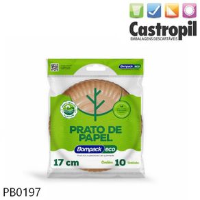 Bompack Prato Papel Eco 17Cm C/12X10