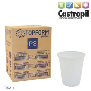 Top Form Copo Abnt/12 Ps 200Ml Br C/25X100
